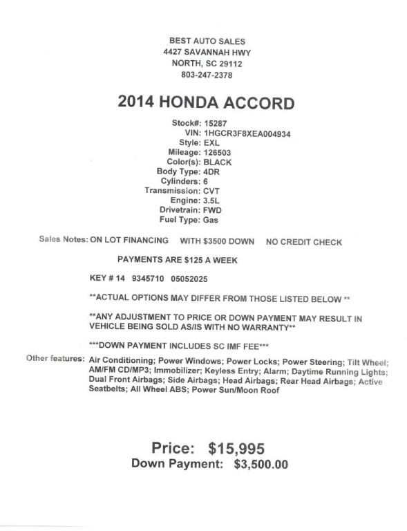 2014 Honda Accord Image 4