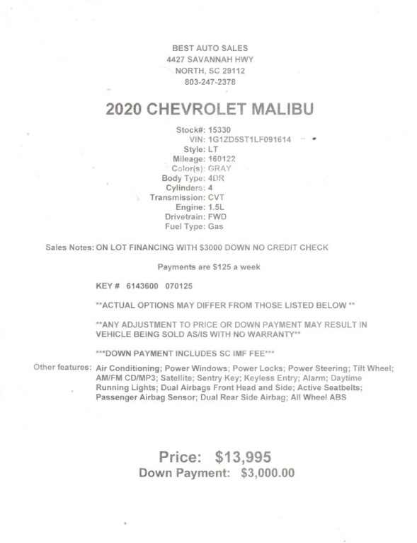 2020 Chevrolet Malibu LT