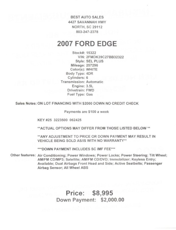 2007 Ford Edge Image 7
