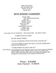 Image for 2016 Dodge Charger SXT ID: 6832637