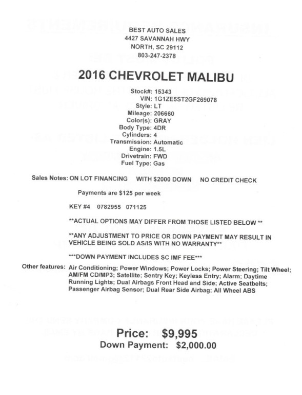 2016 Chevrolet Malibu LT