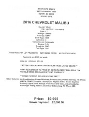Image for 2016 Chevrolet Malibu LT ID: 6865668