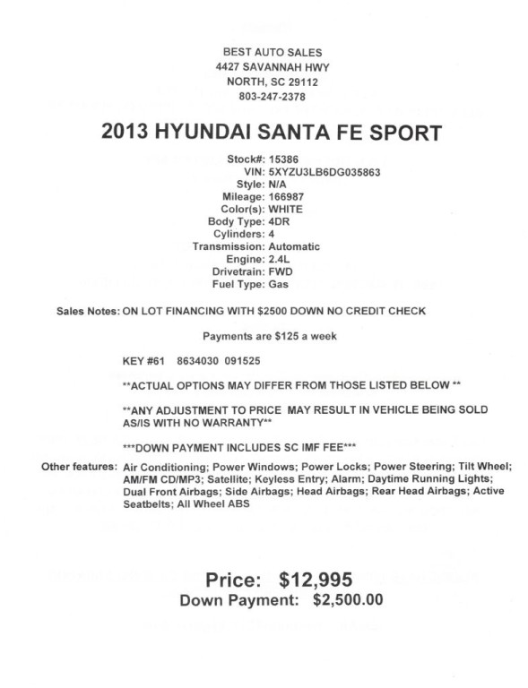 2013 Hyundai Santa Fe Sport Image 13