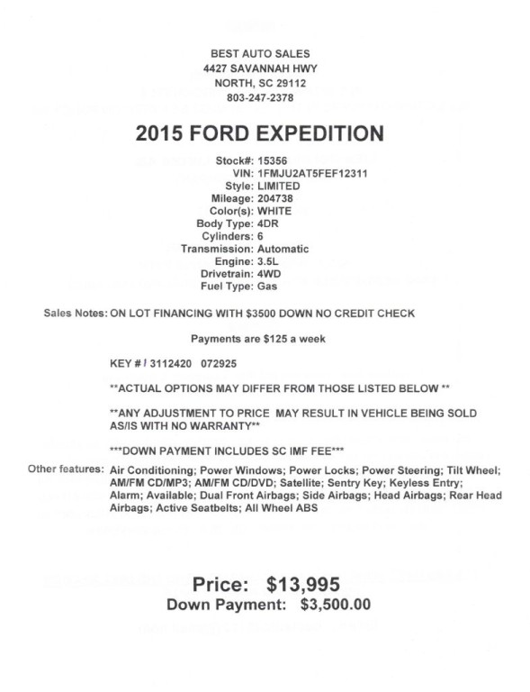 2015 Ford Expedition Limited