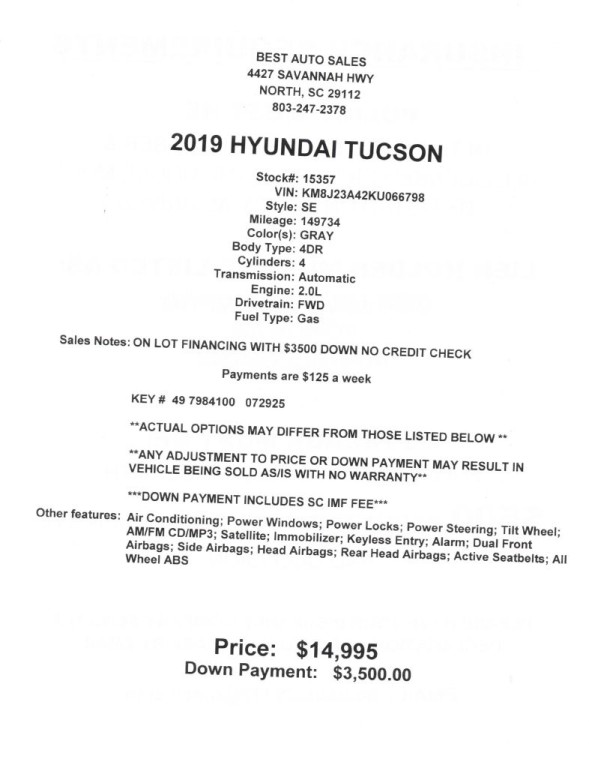 2019 Hyundai Tucson Image 11