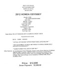 Image for 2012 Honda Odyssey EXL ID: 6913405