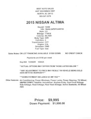 Image for 2015 Nissan Altima 2.5 ID: 6954770