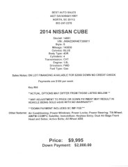 Image for 2014 Nissan Cube S ID: 6983936