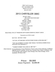 Image for 2013 Chrysler 300  ID: 7039101