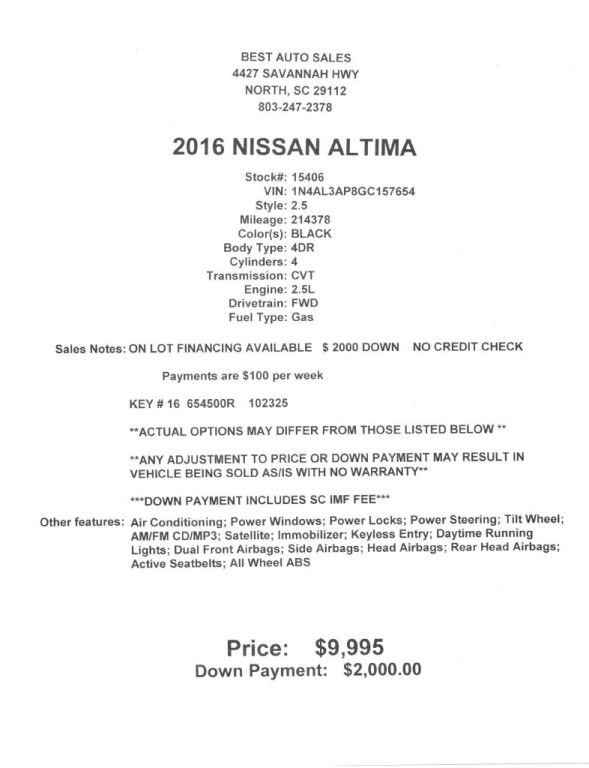 2016 Nissan Altima Image 6