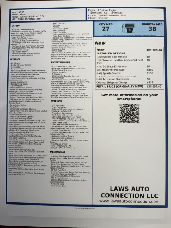 2014 Nissan Altima Image 18