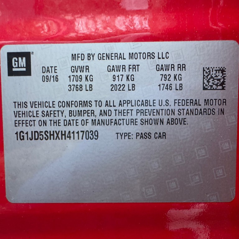 2017 Chevrolet Sonic Image 40