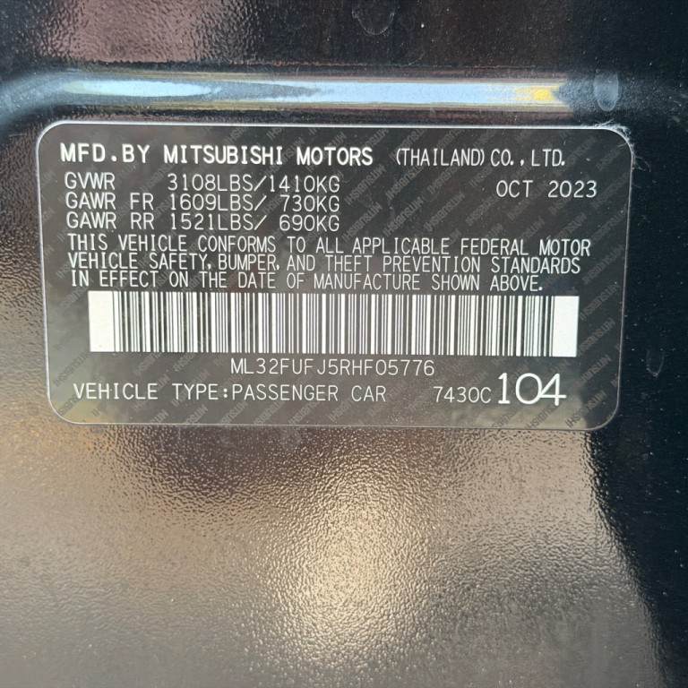 2024 Mitsubishi Mirage Image 53