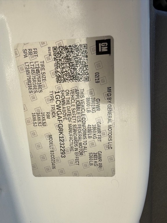 2019 Chevrolet Express Image 23