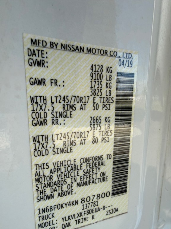 2019 Nissan NV Image 21