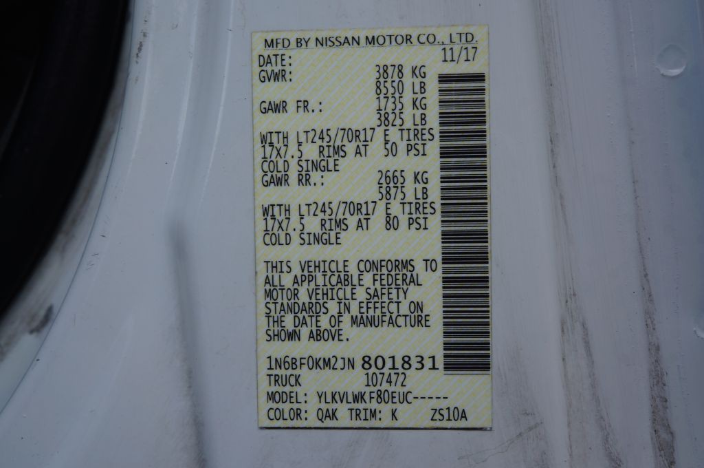 2018 Nissan NV Image 50