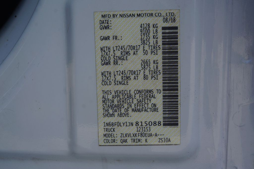 2018 Nissan NV Image 40