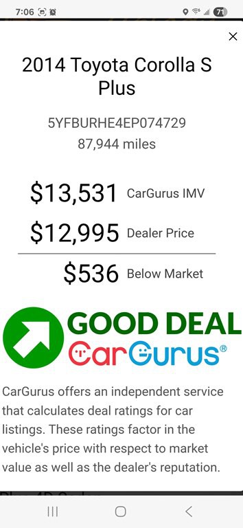 2014 Toyota Corolla Image 76