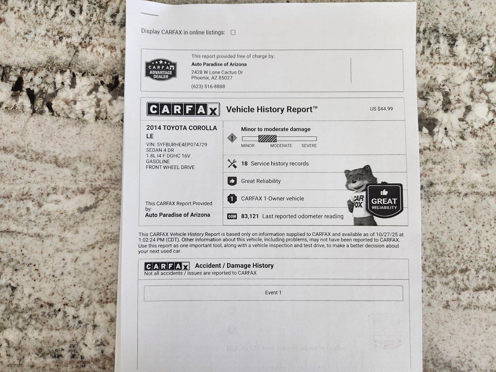 2014 Toyota Corolla Image 61