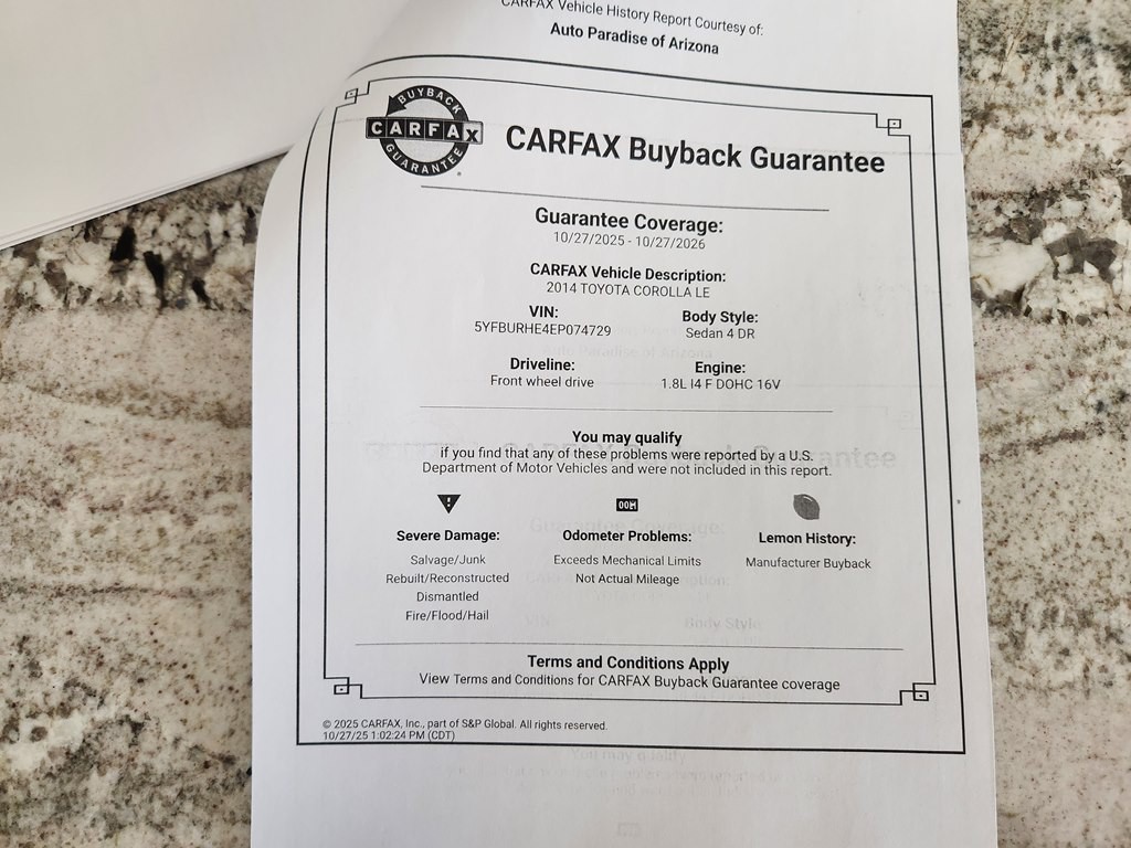 2014 Toyota Corolla Image 68