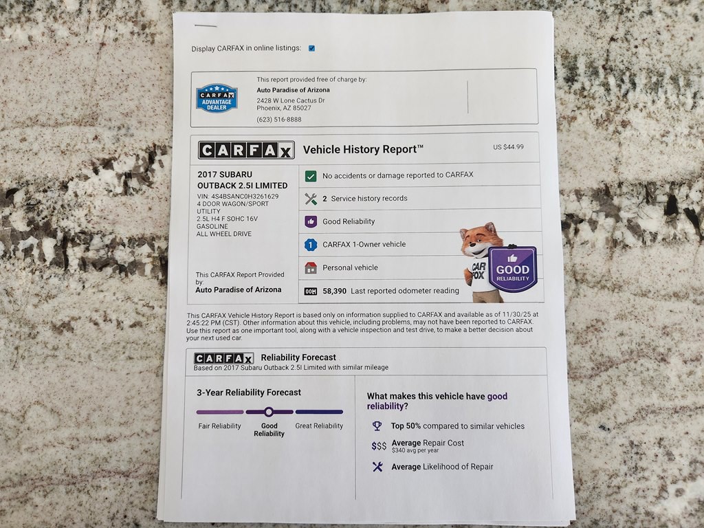 2017 Subaru Outback Image 7