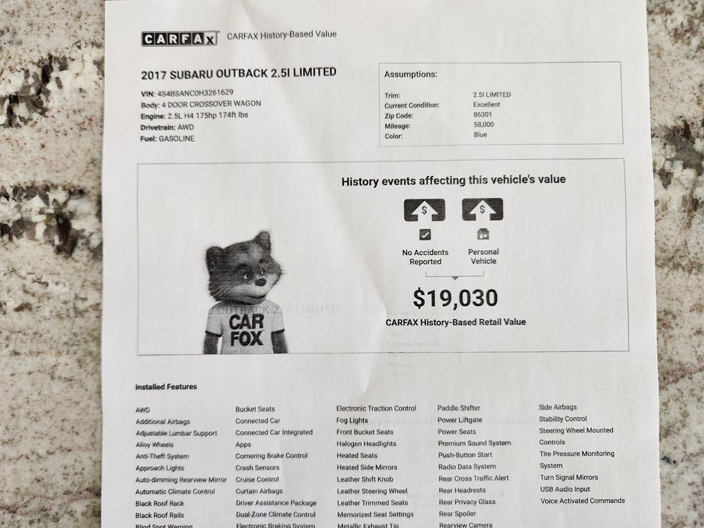 2017 Subaru Outback Image 9