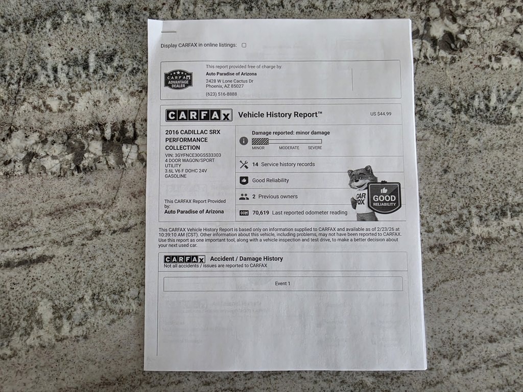 2016 Cadillac SRX Image 8