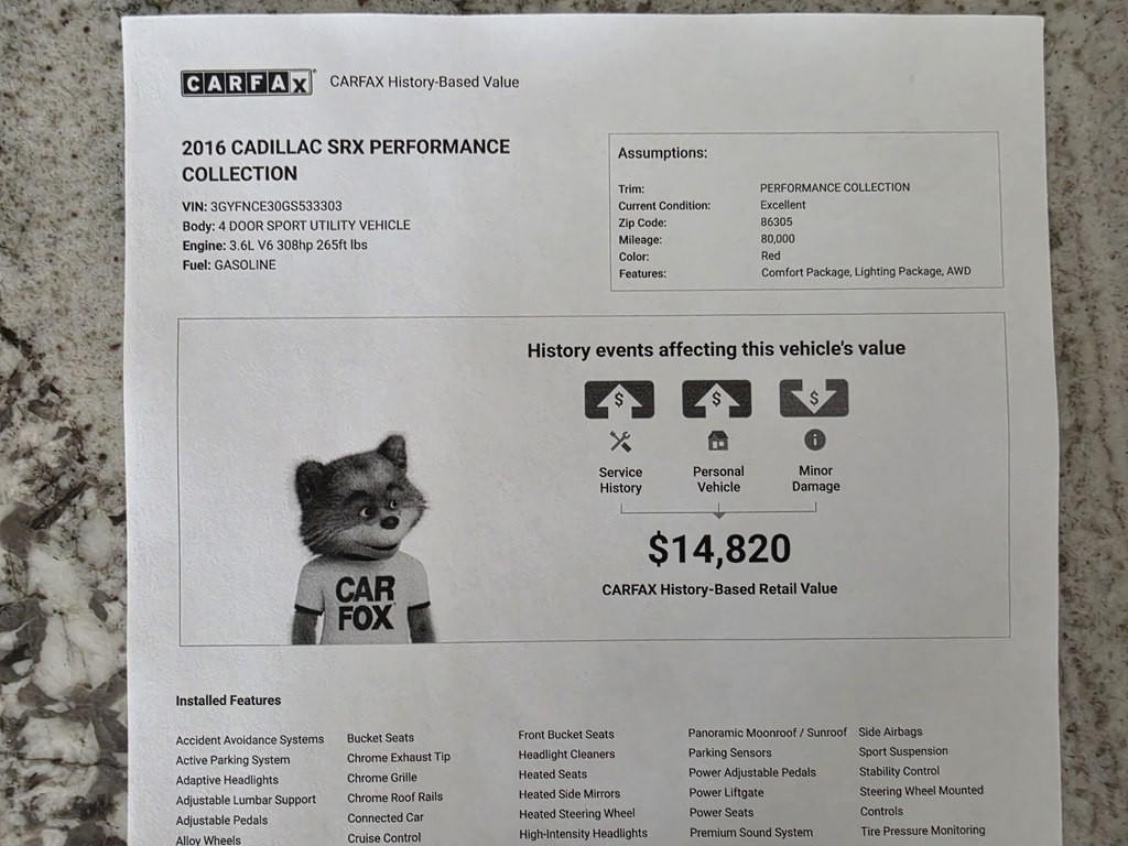 2016 Cadillac SRX Image 10