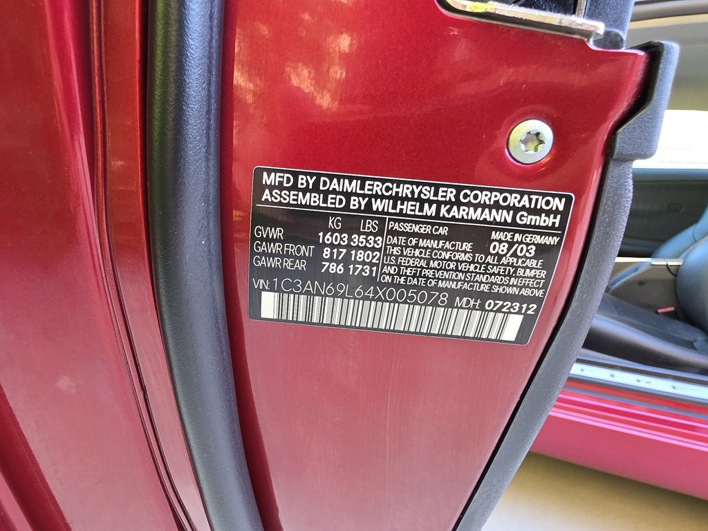 2004 Chrysler Crossfire Image 61
