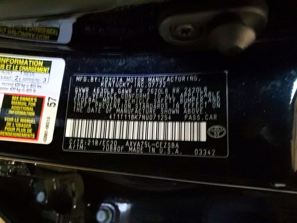 2022 Toyota Camry Image 12