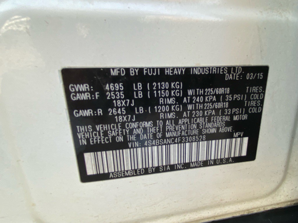 2015 Subaru Outback Image 33