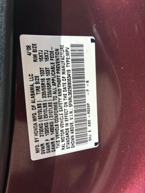 2008 Honda Odyssey Image 33