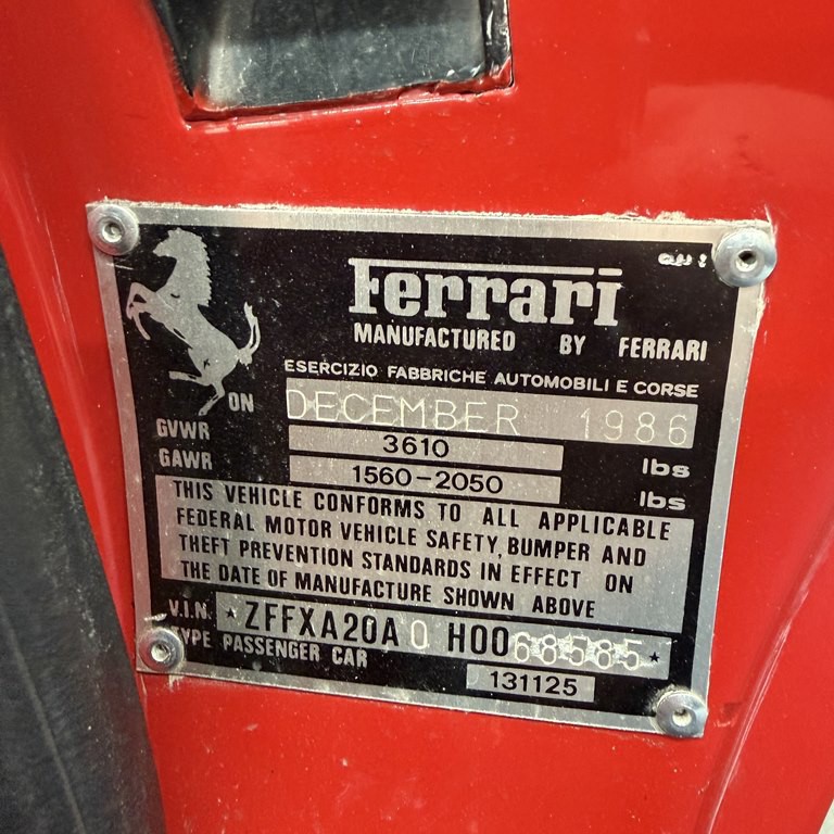 1987 Ferrari 328 Image 19