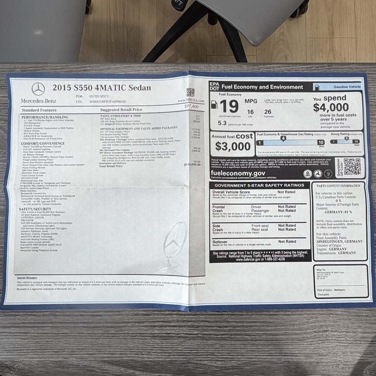 2015 Mercedes-Benz S-Class Image 21