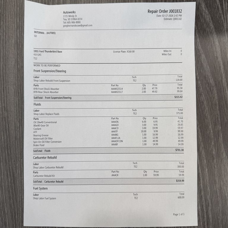 1955 Ford Thunderbird Image 27