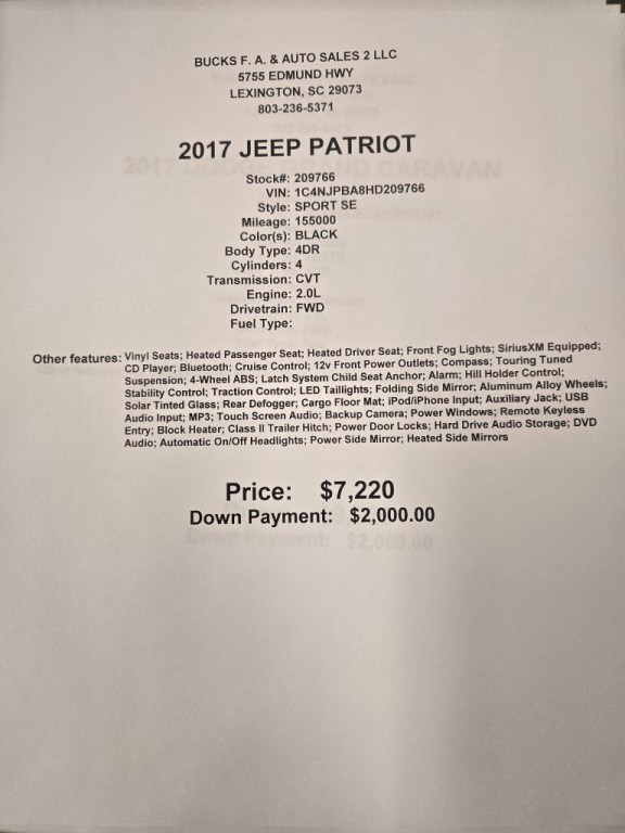 2017 Jeep Patriot Image 11