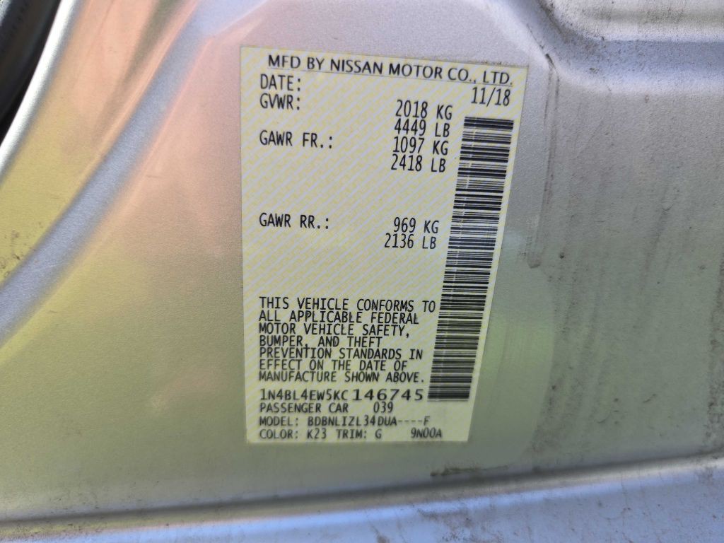 2019 Nissan Altima Image 12
