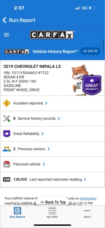 2019 Chevrolet Impala Image 15