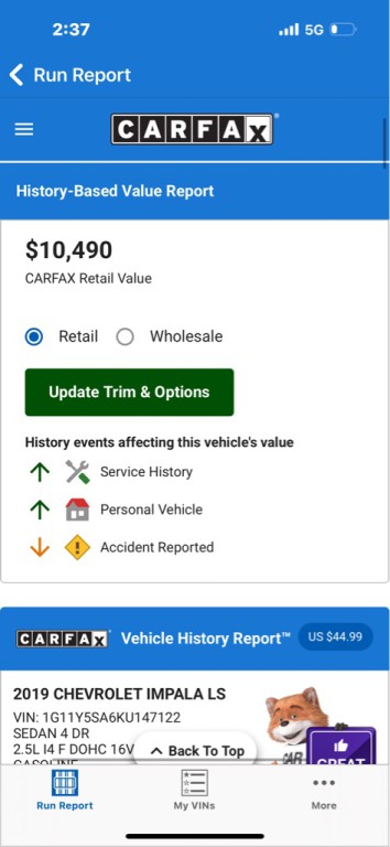 2019 Chevrolet Impala Image 16