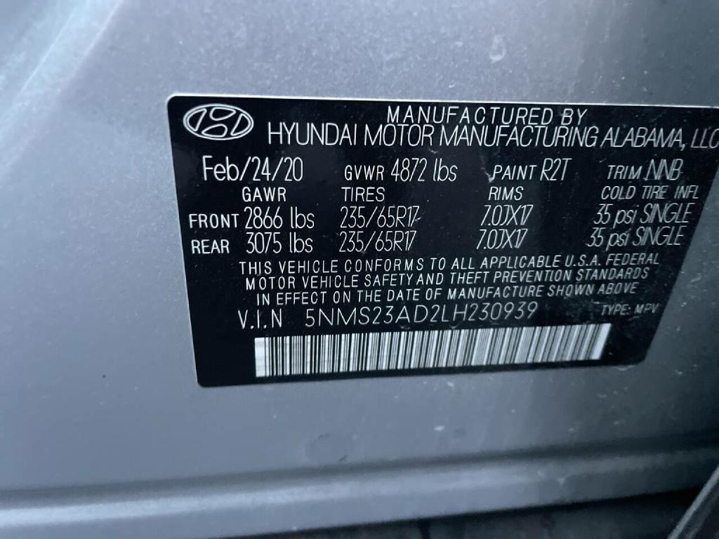 2020 Hyundai Santa Fe Image 34