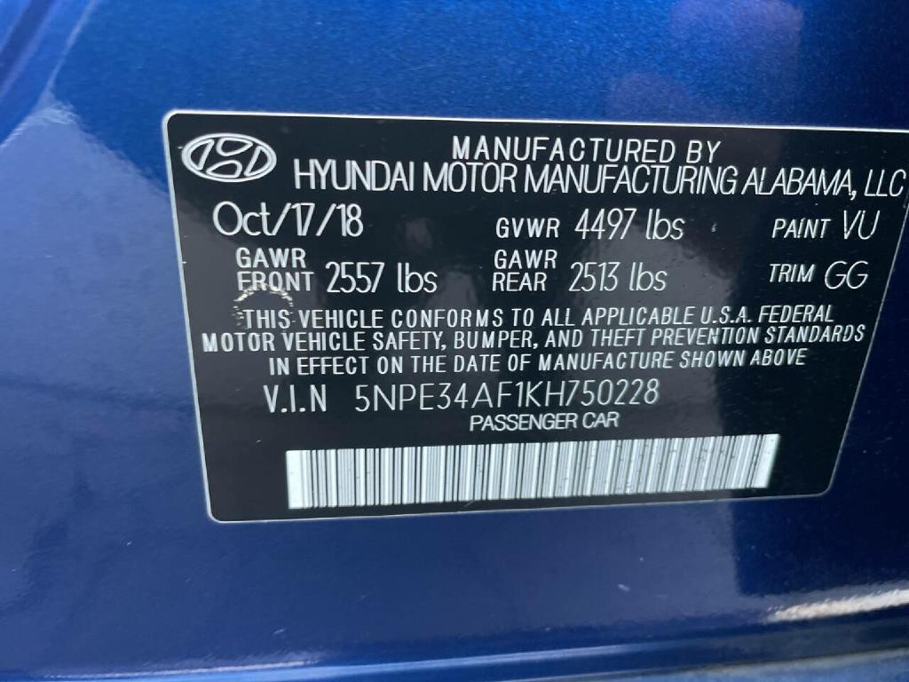 2019 Hyundai Sonata Image 30