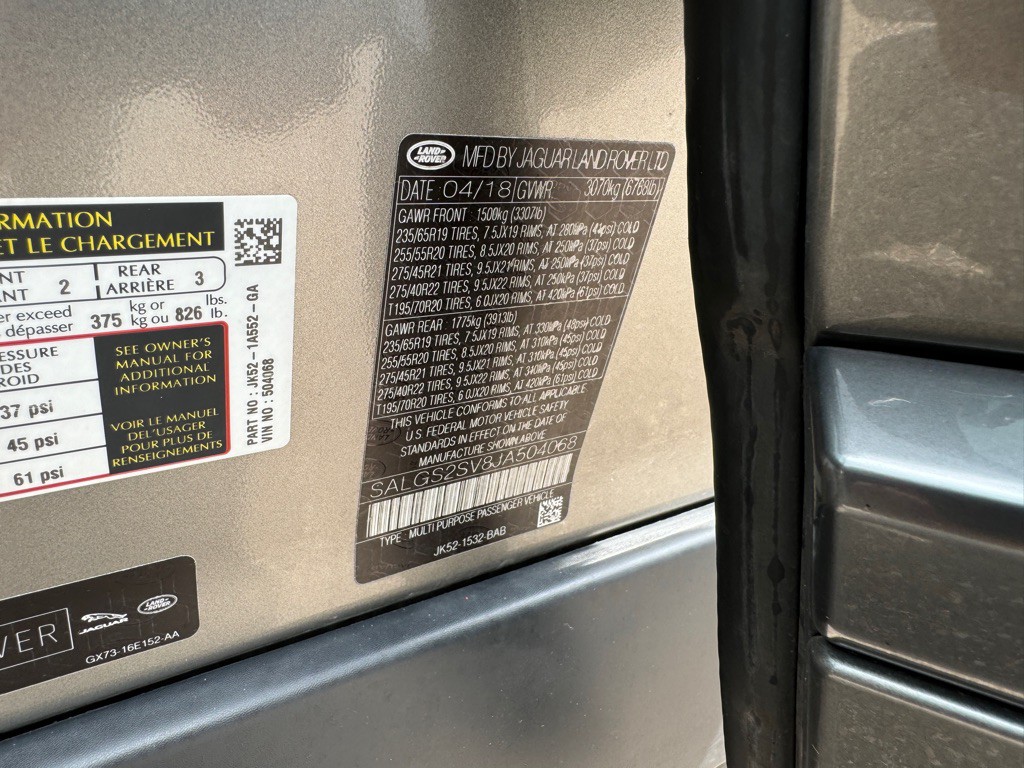 2018 Land Rover Range Rover Image 63