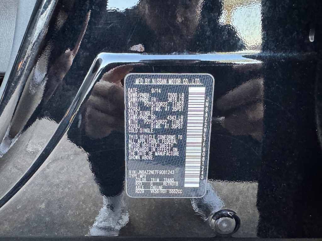 2015 INFINITI QX80 Image 56