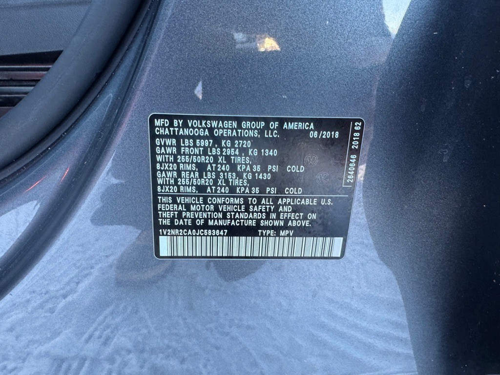 2018 Volkswagen Atlas Image 62