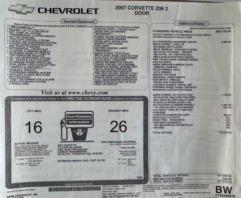 2007 Chevrolet Corvette Image 44