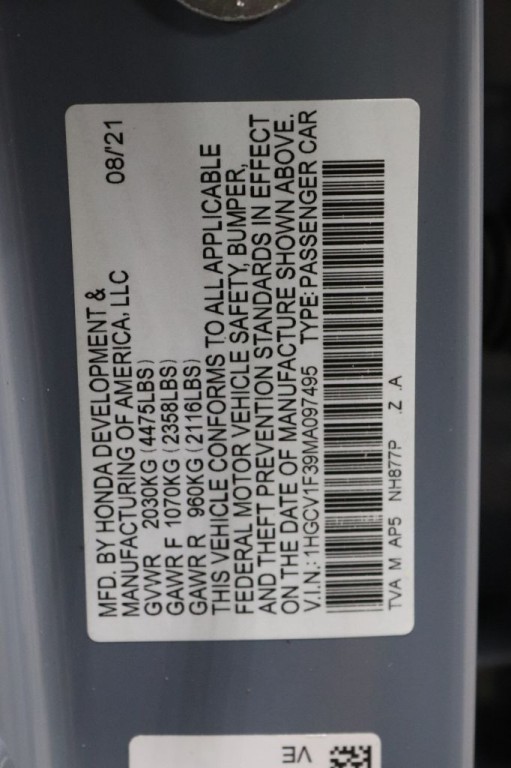 2021 Honda Accord Image 37