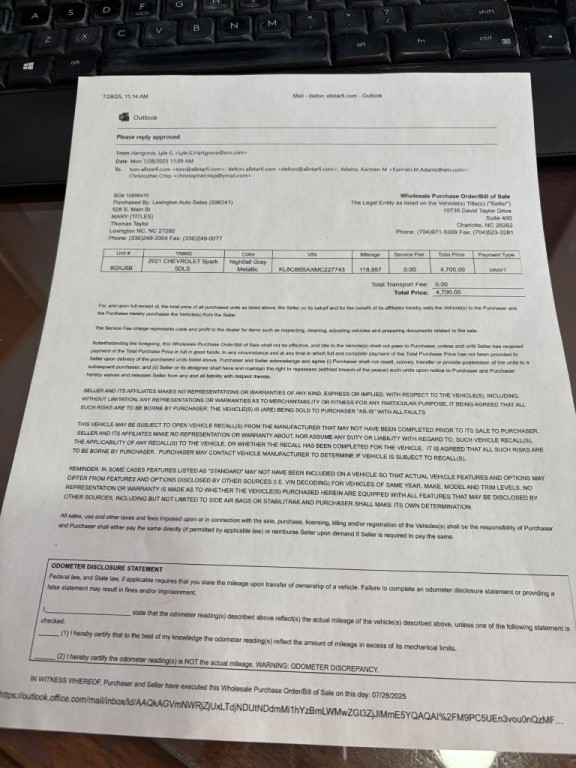 2021 Chevrolet Spark Image 1