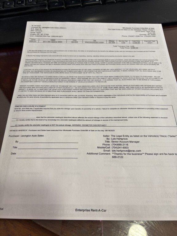 2011 Kia Optima Image 1