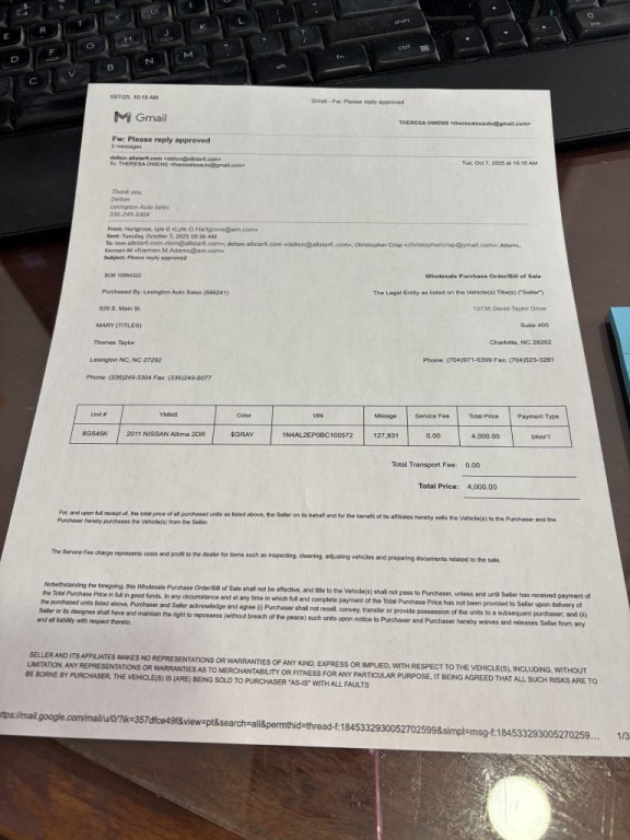 2011 Nissan Altima Image 1