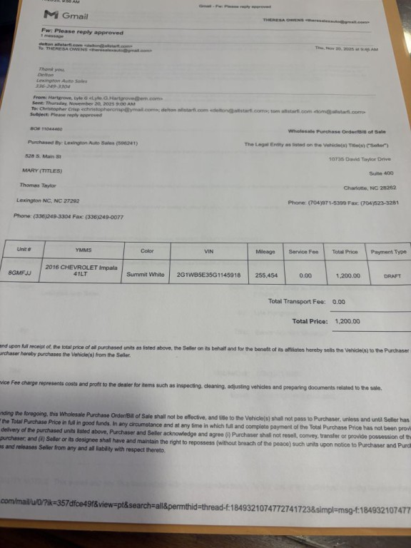 2016 Chevrolet Impala Image 2